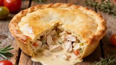 rei uma imagem para esse titulo Torta de Frango com Recheio Cremoso e Massa Leve Receita Perfeita para o Jantar